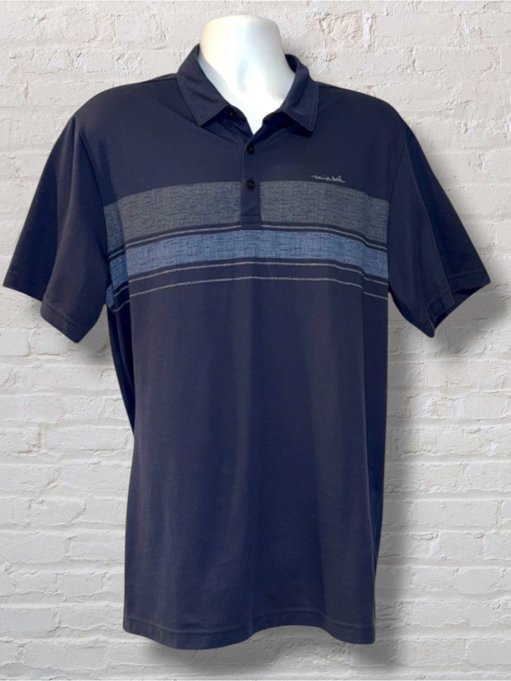 TravisMathew Gamblin’ Man Golf Polo Blue Nights XL 2024 Performance Shirt